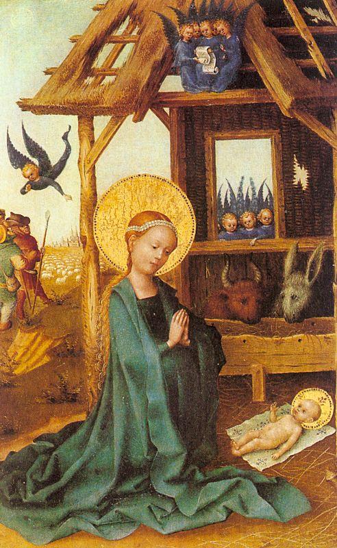 Lochner, Stephan Adoration of the Child France oil painting art